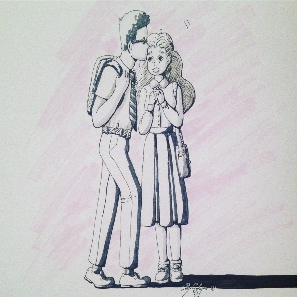1200x1200 Couple Drawing - Couple Drawing