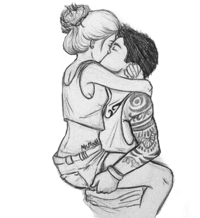 667x729 Couples Drawing Photo Drawing Skill - Couple Drawing