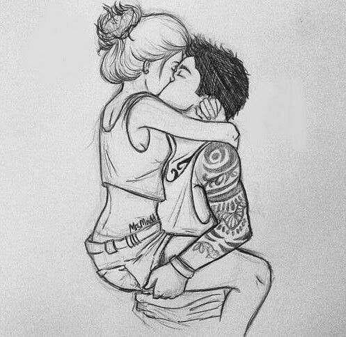 497x484 Cute Couple Drawings Drawings Drawings, Love Drawings, Cute - Couple Drawing