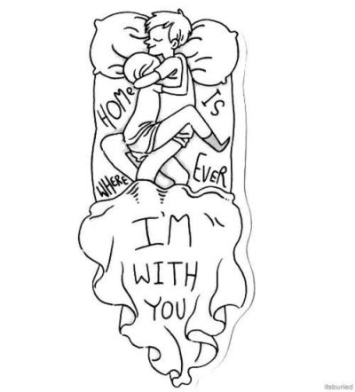 400x442 Couple Drawing Tumblr - Couple Drawing