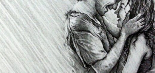 520x245 Couple Art Drawing - Couple Drawing