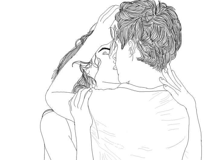 721x529 freetoedit couple tumblr tumblroutlines outlines drawin - Couple Dr...