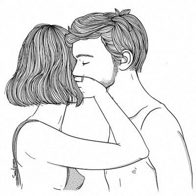 400x400 couple, drawing, drawings, grunge, idk, indie, love, tumblr - Couple Drawing Tumblr