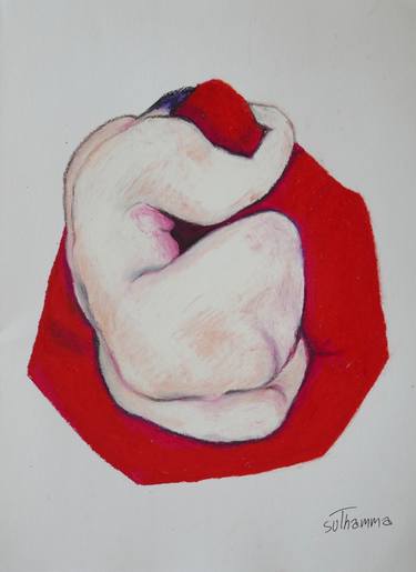 375x515 Lovers Hugging, Drawing Painting - Couple Hugging Drawing