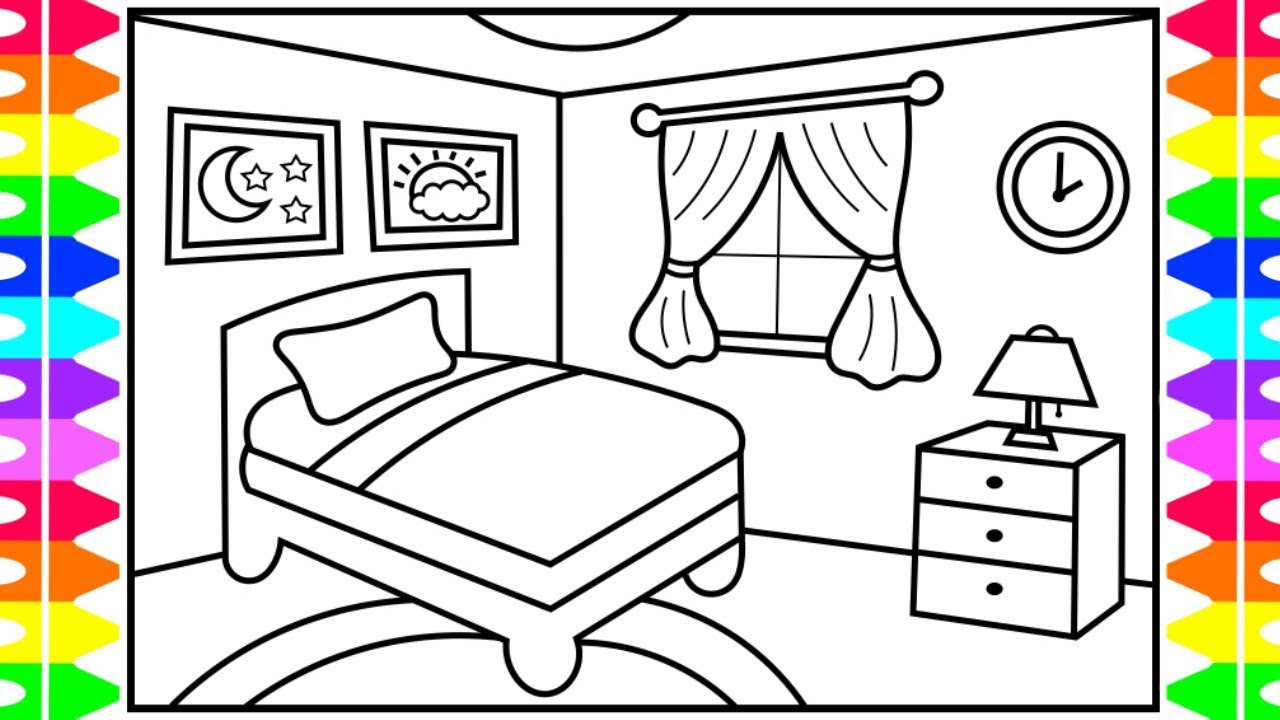 1280x720 How To Draw A Bedroom Step - Couple In Bed Drawing