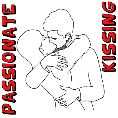 400x400 how to draw kissing drawing a passionate kiss for valentines day - Couple Kissing Drawing