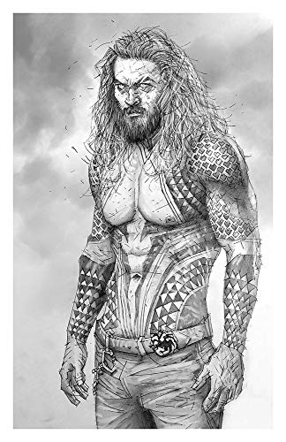 324x500 Aquaman Giclee Print From A Pencil Drawing Of Jason - Couple Pencil Drawing