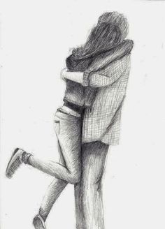 236x328 Easy Pencil Drawings Of People Hugging Couple Hugging In Love Love - Couple Pencil Drawing