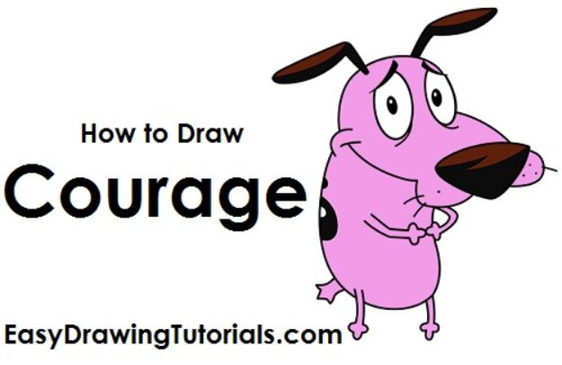 625x406 draw courage the cowardly dog - Courage Drawing
