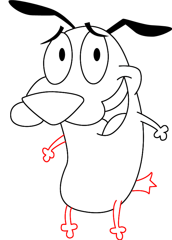 591x825 how to draw courage the cowardly dog - Courage Drawing