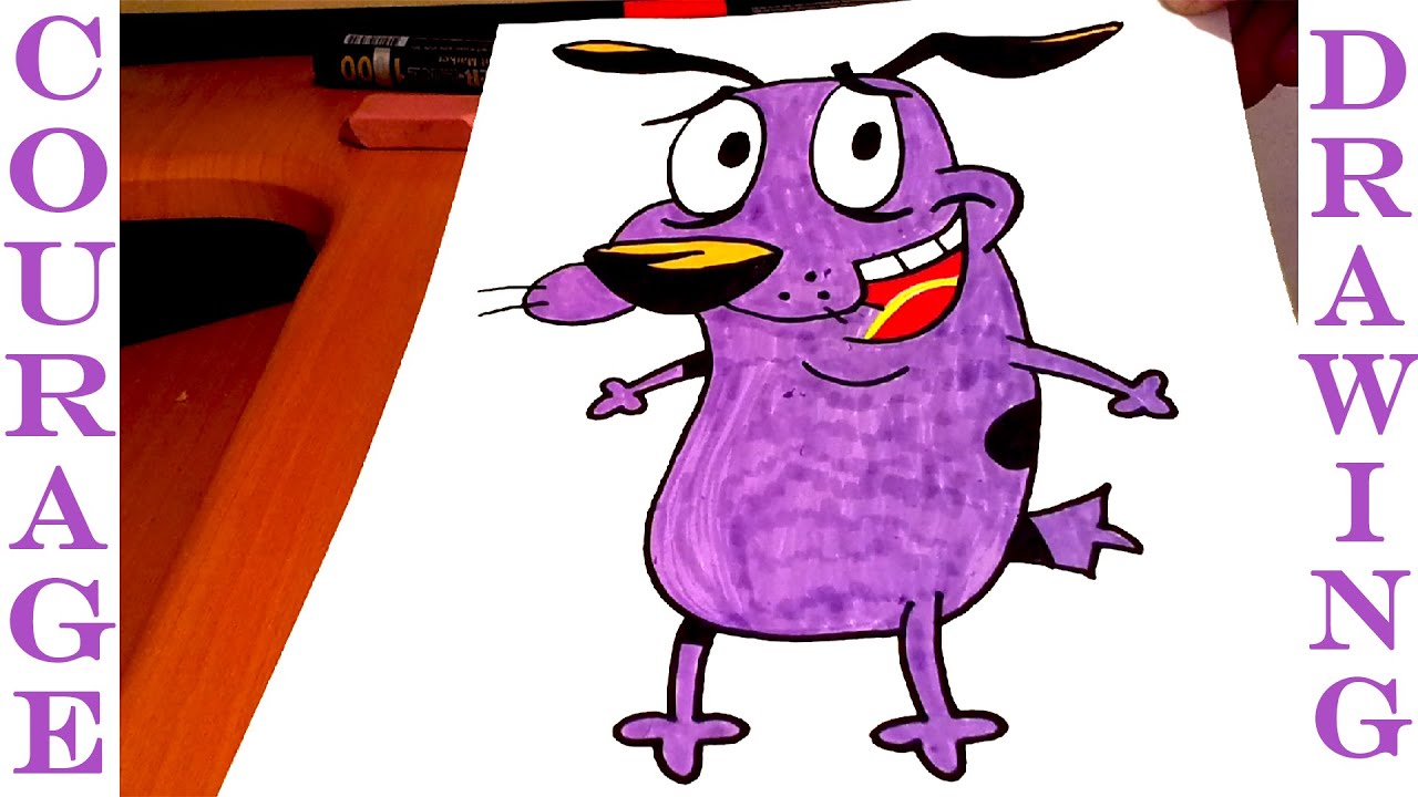 1280x720 how to draw courage the cowardly dog easy, for kids - Courage Drawing