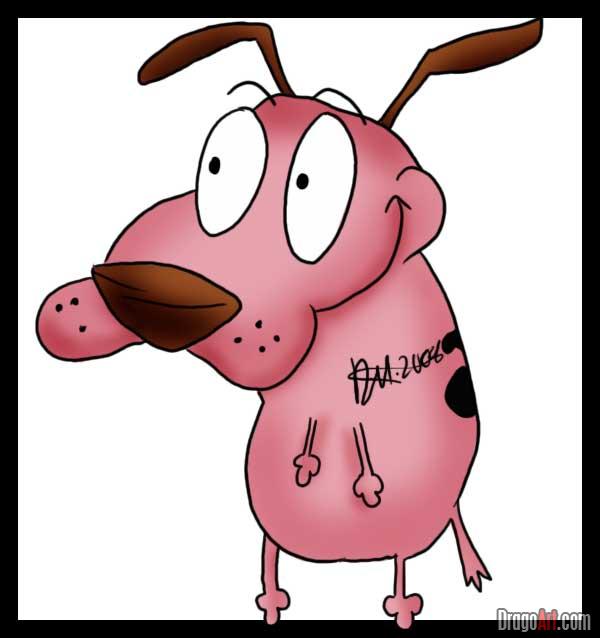 600x638 How To Draw Courage, Step - Courage Drawing