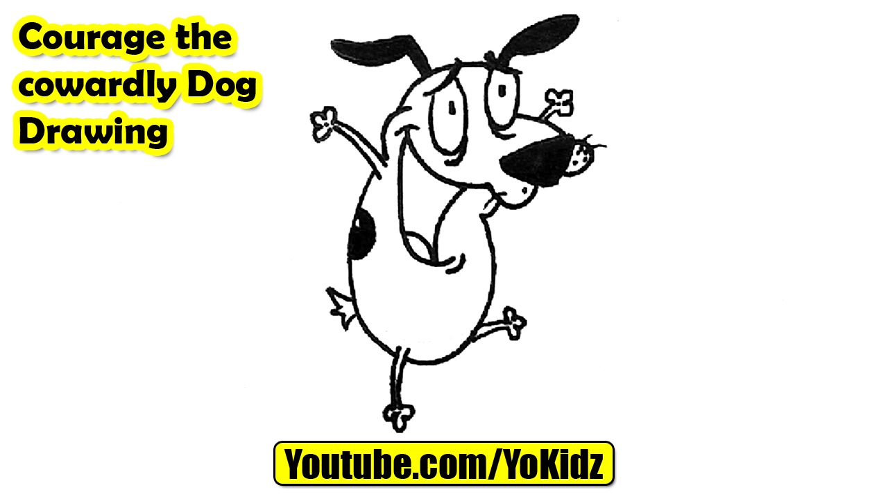 1280x720 how to draw courage the cowardly dog - Courage Drawing