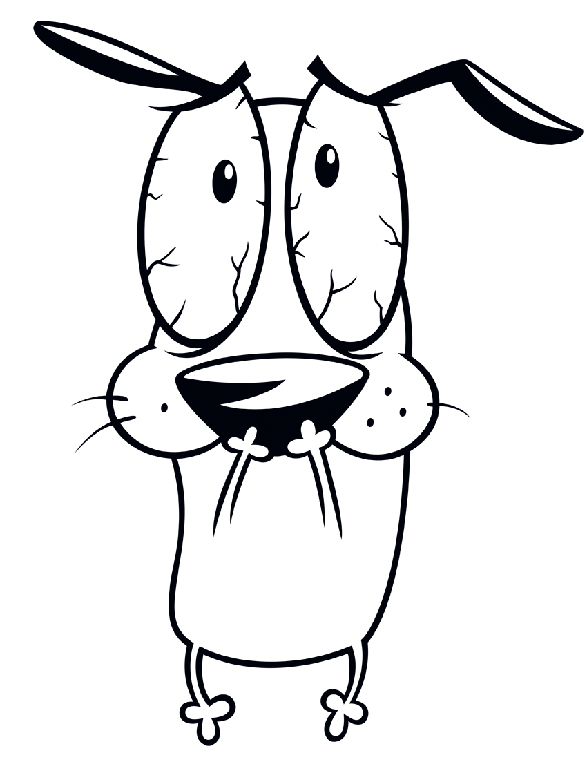 850x1116 courage the cowardly dog scared men's regular fit t shirt - Courage Drawing