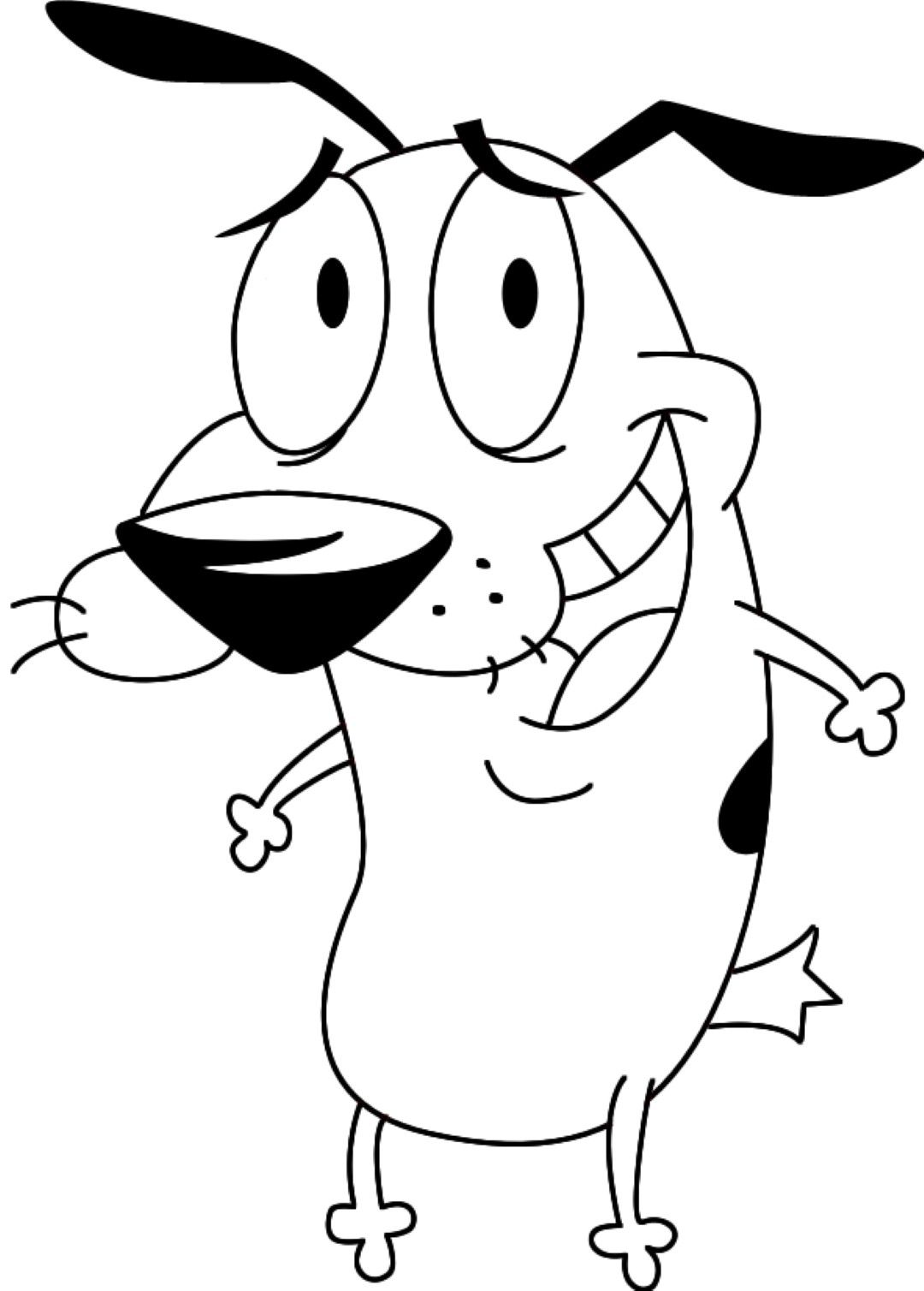 1080x1508 courage the cowardly dog smile courage the cowardly dog coloring - Courage Drawing