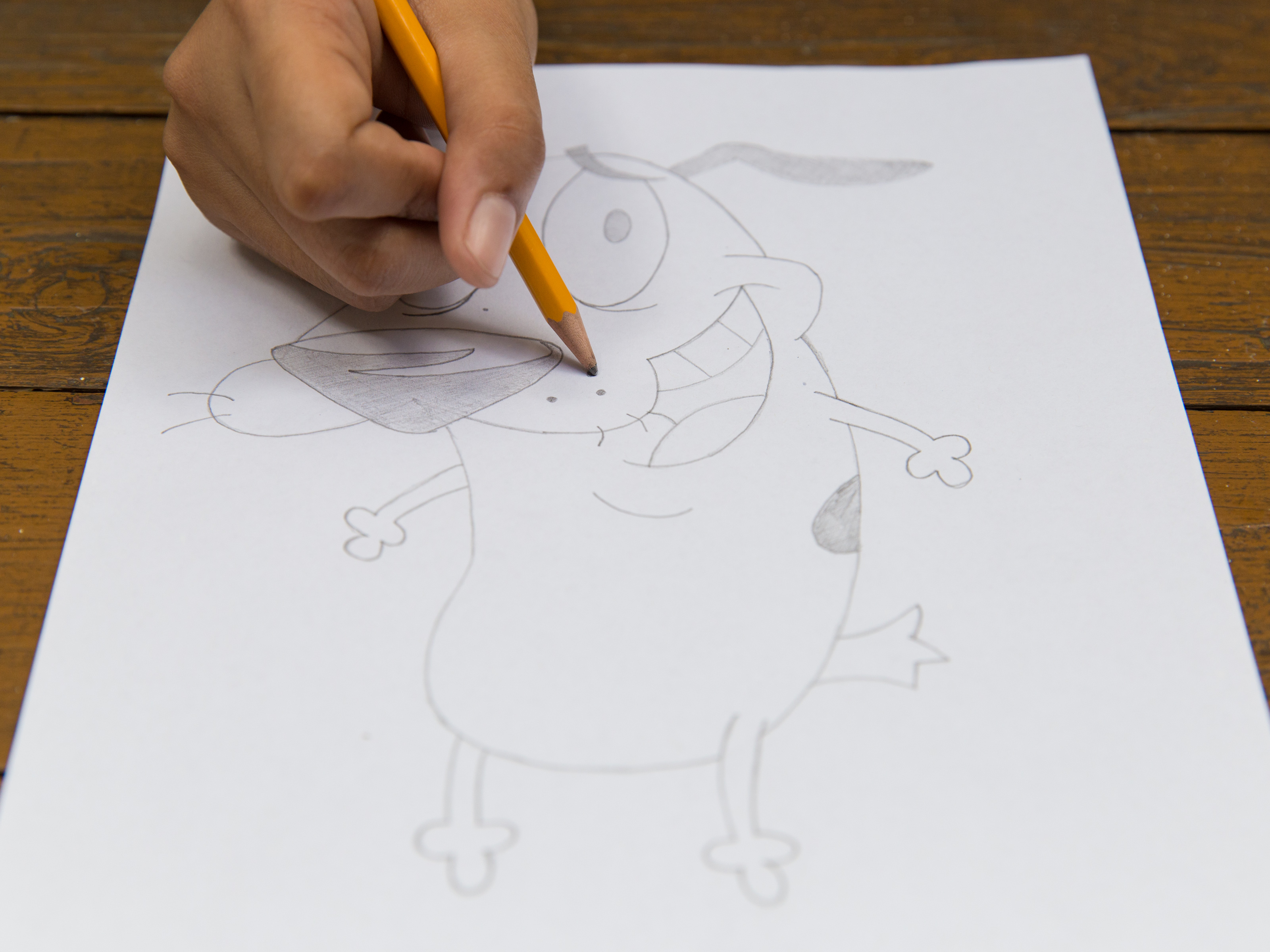 3200x2400 how to draw courage the cowardly dog steps - Courage The Cowardly Dog Drawing