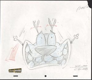 300x263 courage the cowardly dog production cell drawing cartoon network - Courage The Cowardly Dog Drawing