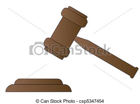 450x335 Gavel - Court Hammer Drawing