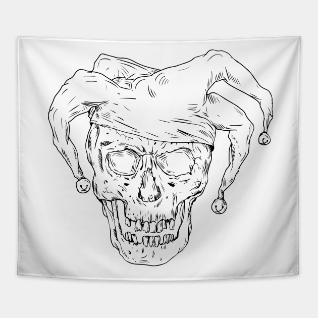630x630 court jester skull drawing - Court Jester Drawing