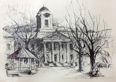 455x321 Jackson County Courthouse - Courthouse Drawing