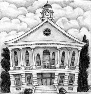 312x320 The Art Of Tim Hunter Courthouse Drawing - Courthouse Drawing