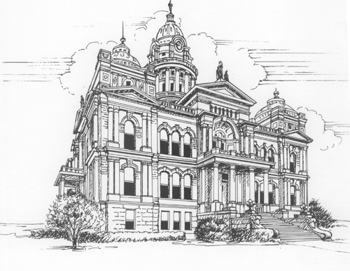 500x387 Toucan Calligraphy - Courthouse Drawing