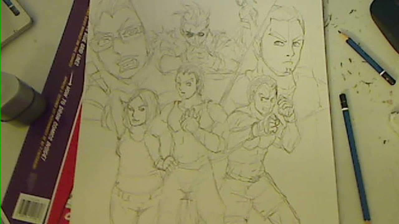 1280x720 drawing the cover of my new comic book part - Cover Drawing