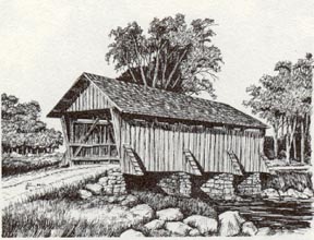 288x220 covered bridges - Covered Bridge Drawing