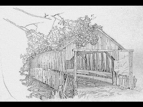 480x360 Dingleton Hill Covered Bridge - Covered Bridge Drawing
