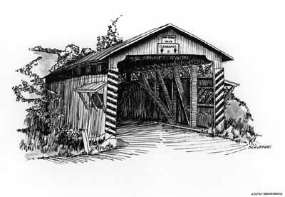 400x276 major work ahead on six covered bridges - Covered Bridge Drawing