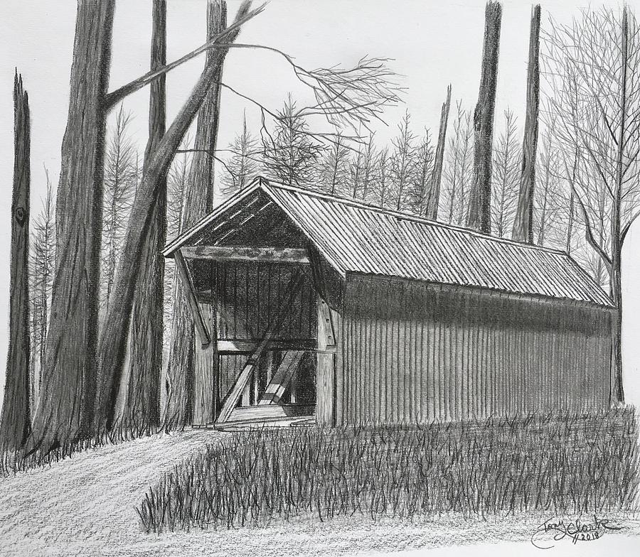 Covered Bridge Drawing at PaintingValley.com | Explore collection of