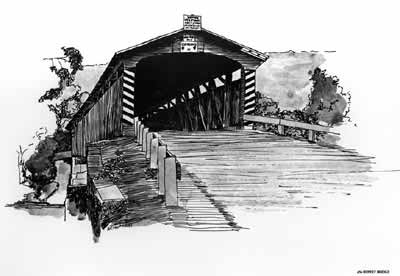 Covered Bridge Drawing at PaintingValley.com | Explore collection of