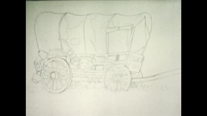 Covered Wagon Painting at PaintingValley.com | Explore collection of ...