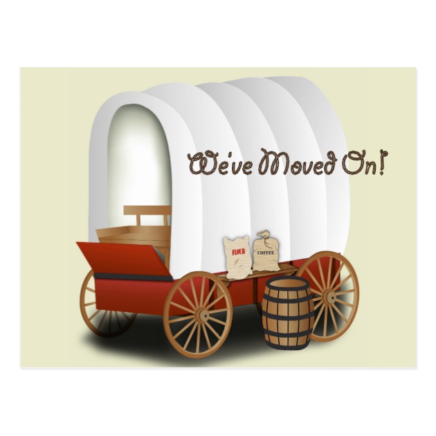 630x630 Covered Wagon Address Change Postcard - Covered Wagon Drawing