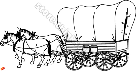 540x281 Horse And Covered Wagon Clipart Great Free Clipart, Silhouette - Covered Wagon Drawing