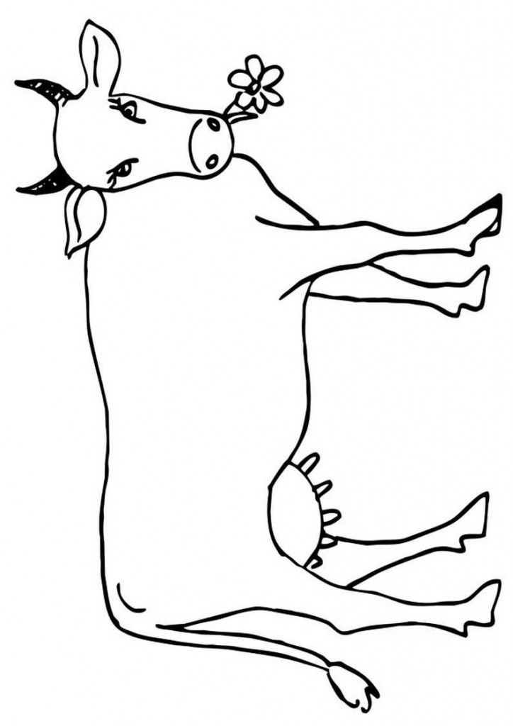 724x1024 animals beautiful cow coloring pages animal farm cattle calf - Cow And Calf Drawing