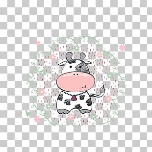 310x310 cattle calf little cow drawing, dairy cow, white and black cattle - Cow Calf Drawing