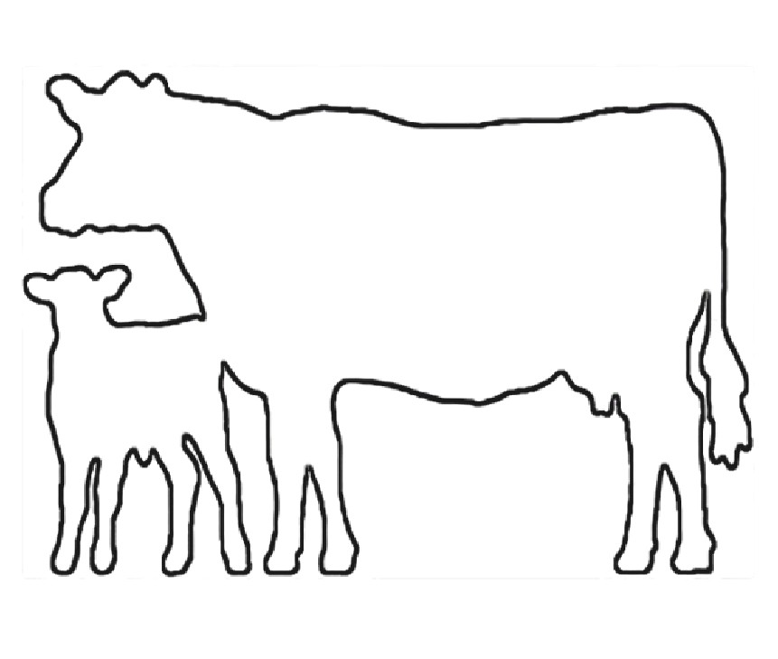 861x729 Calf Drawing Cute For Free Download - Cow Calf Drawing