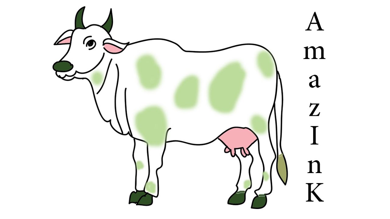 1280x720 Learn How To Draw Cow - Cow Drawing