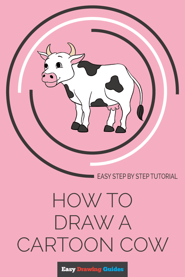 600x900 How To Draw A Cartoon Cow In A Few Easy Steps Easy Drawing Guides - Cow Drawing Easy