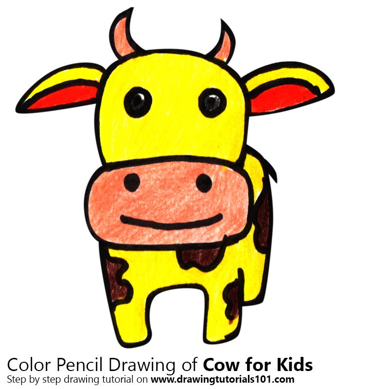800x800 Learn How To Draw A Cow For Kids - Cow Drawing For Kids