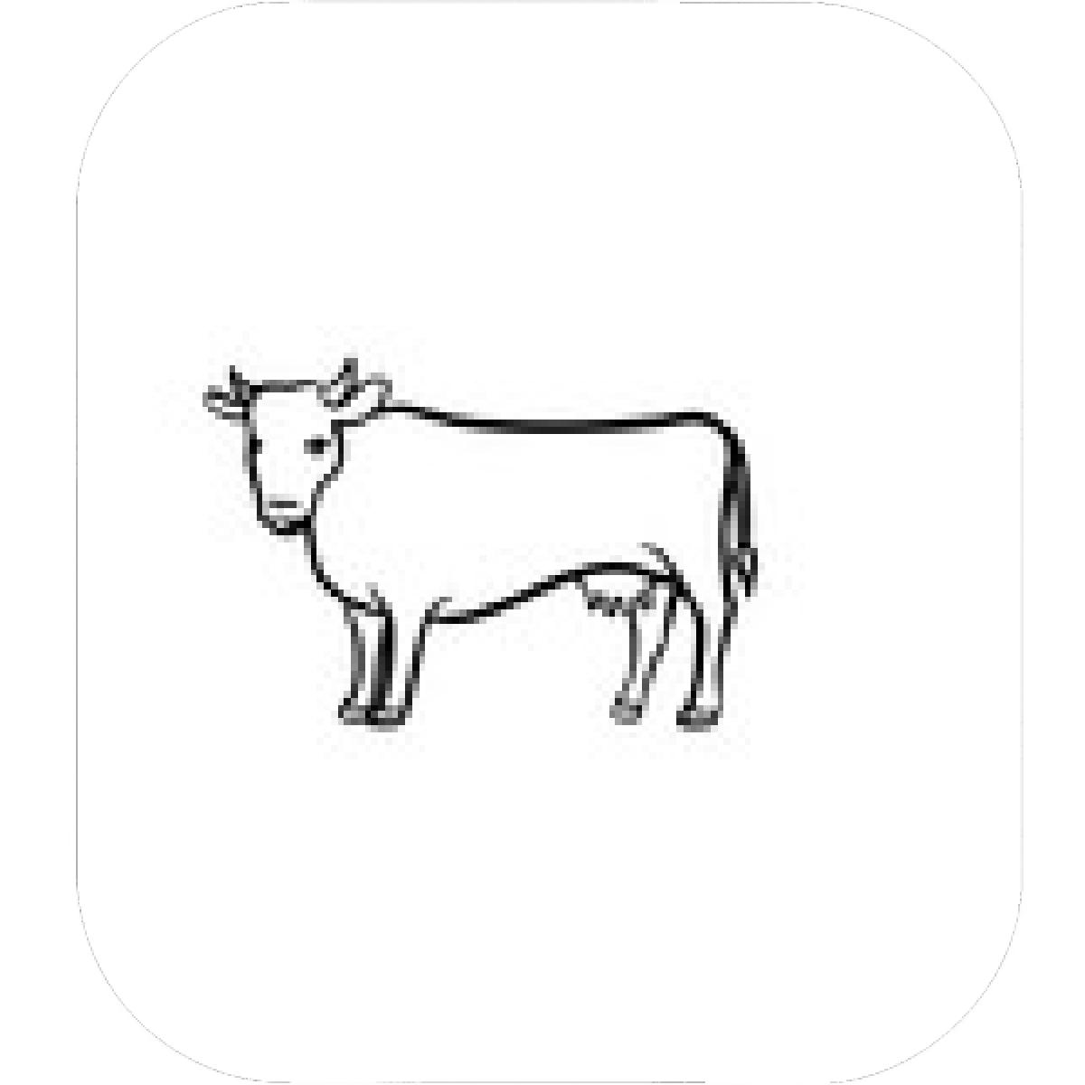 1200x1200 Designs Mein Mousepad Design Mousepad Selbst Designen - Cow Drawing Outline