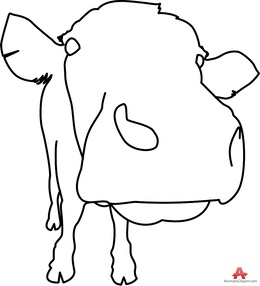260x286 Download Outline Of A Cow Face Clipart Highland Cattle Drawing - Cow Drawing Outline