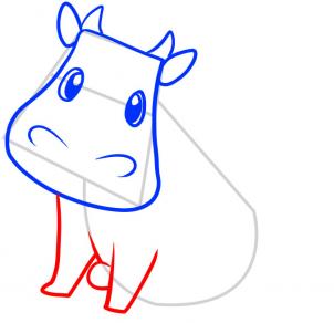302x292 How To Draw How To Draw A Cow For Kids - Cow Drawing Step By Step