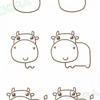 Cow Drawing Step By Step at PaintingValley.com | Explore collection of ...