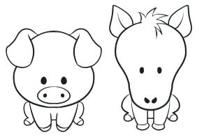 302x197 Easy Farm Drawings Farm Drawing Step - Cow Easy Drawing