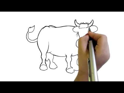 480x360 How To Draw A Cow Simple Easy Drawing Cartoon - Cow Easy Drawing