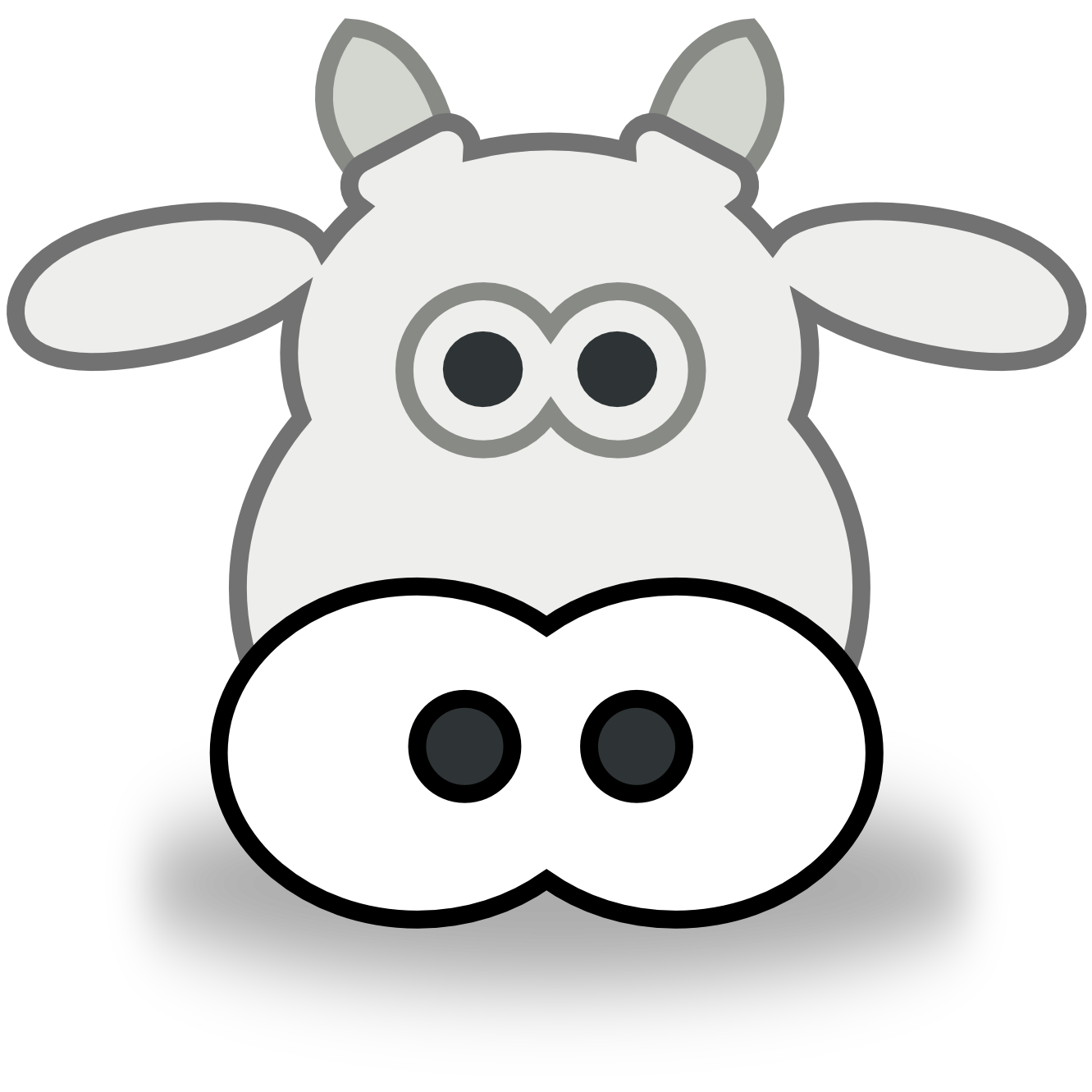 1331x1331 Collection Of Free Drawing Face Cow Download On Ui Ex - Cow Easy Drawing