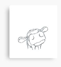 210x230 Black Cow Face Canvas Prints Redbubble - Cow Face Drawing