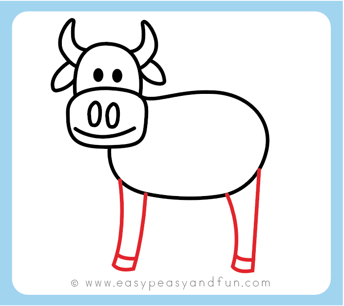 706x629 How To Draw A Cow - Cow Images Drawing